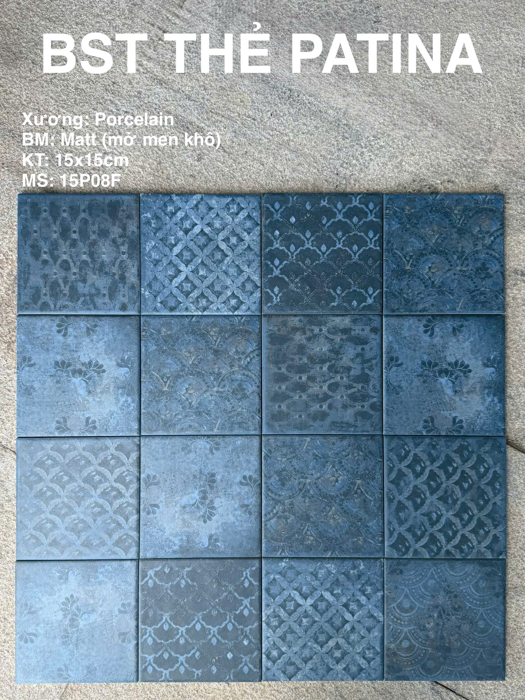 GẠCH THẺ PATINA 15P08F
