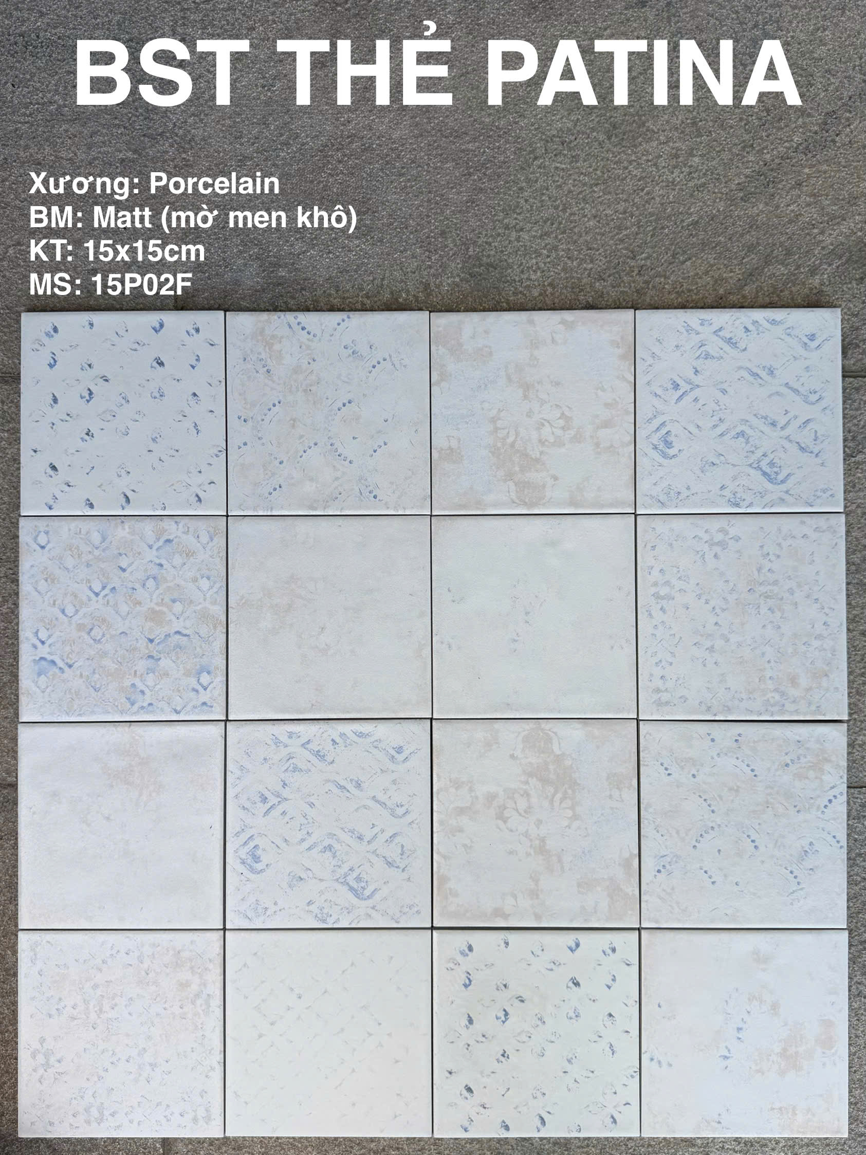 GẠCH THẺ PATINA 15P02F